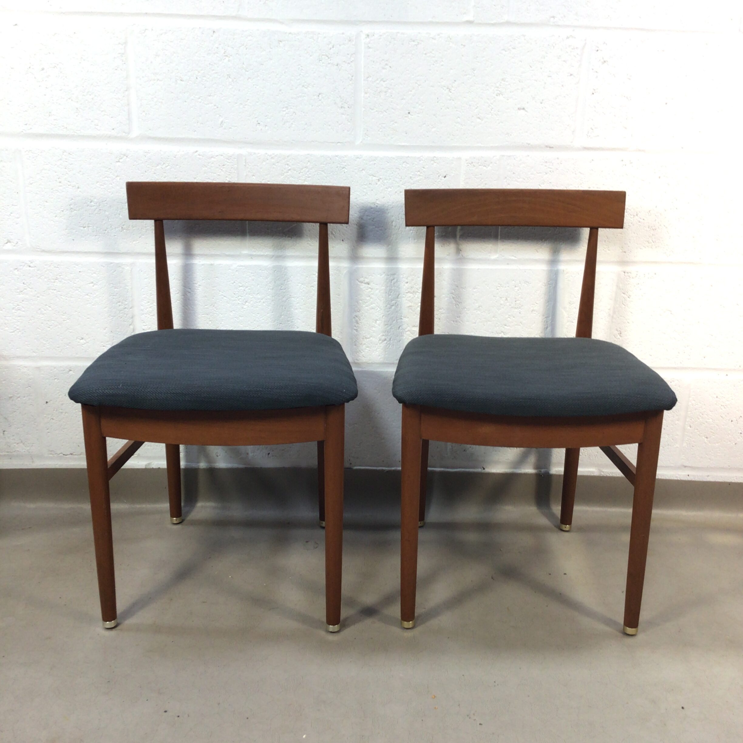 Four 1960's Greaves and Thomas takes chairs ,reupholstered in grey. - Image 2