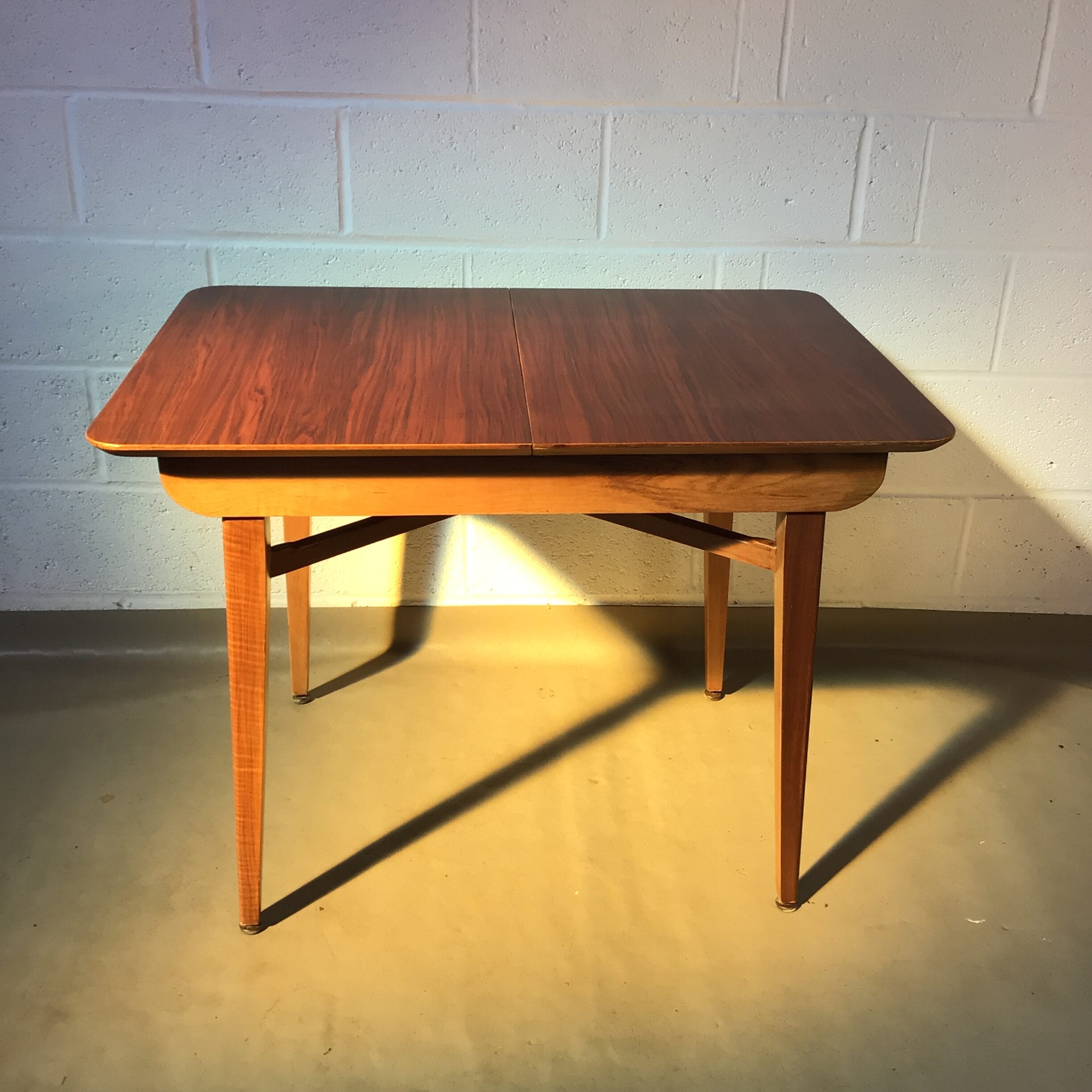 A 1950s walnut New Oslo range extending Beautili-Tea Table with occasional table by Beautility - Image 12