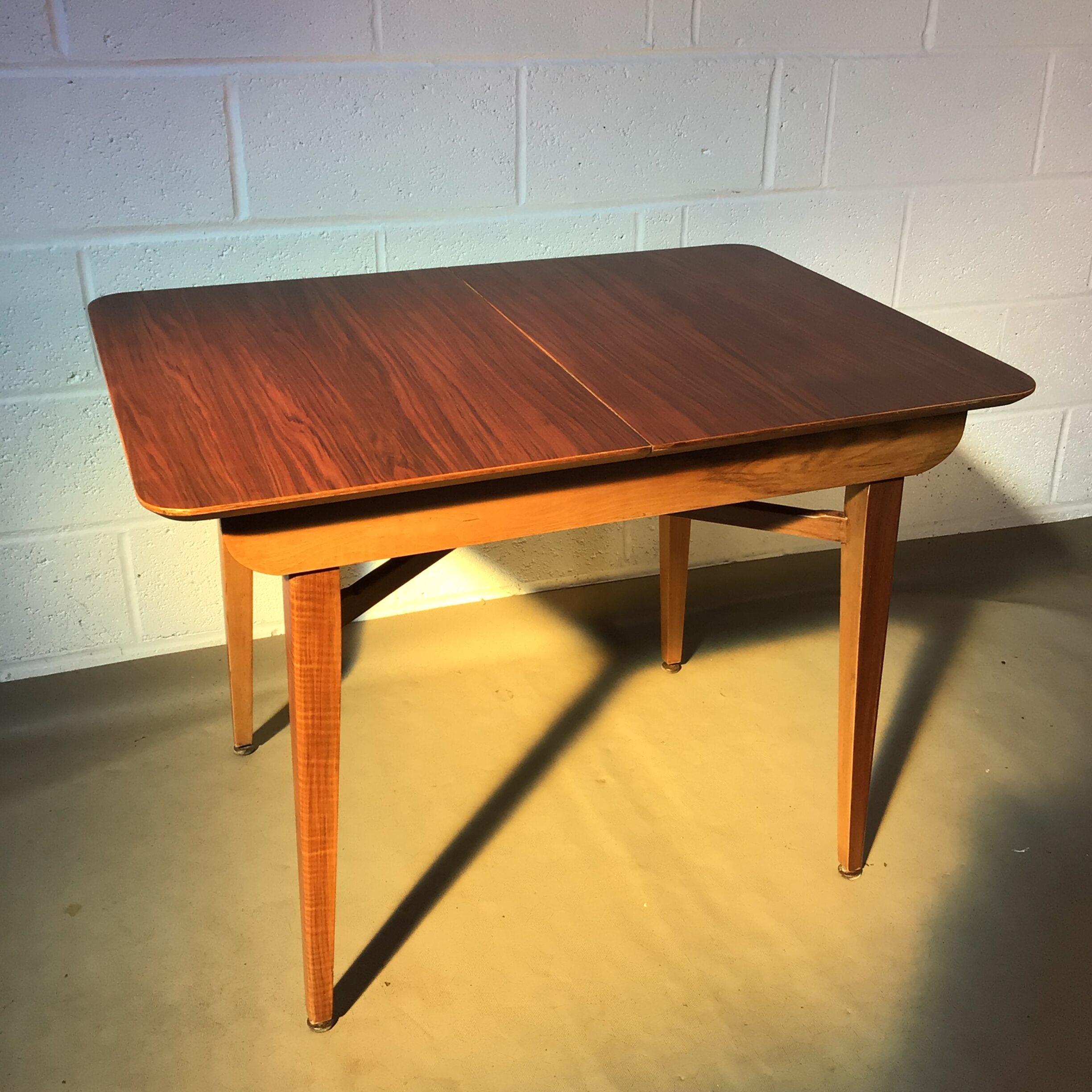 A 1950s walnut New Oslo range extending Beautili-Tea Table with occasional table by Beautility - Image 11