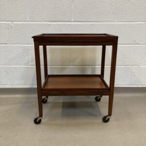 A lovey teak G plan midcentury drinks/ tea trolley with removable trays