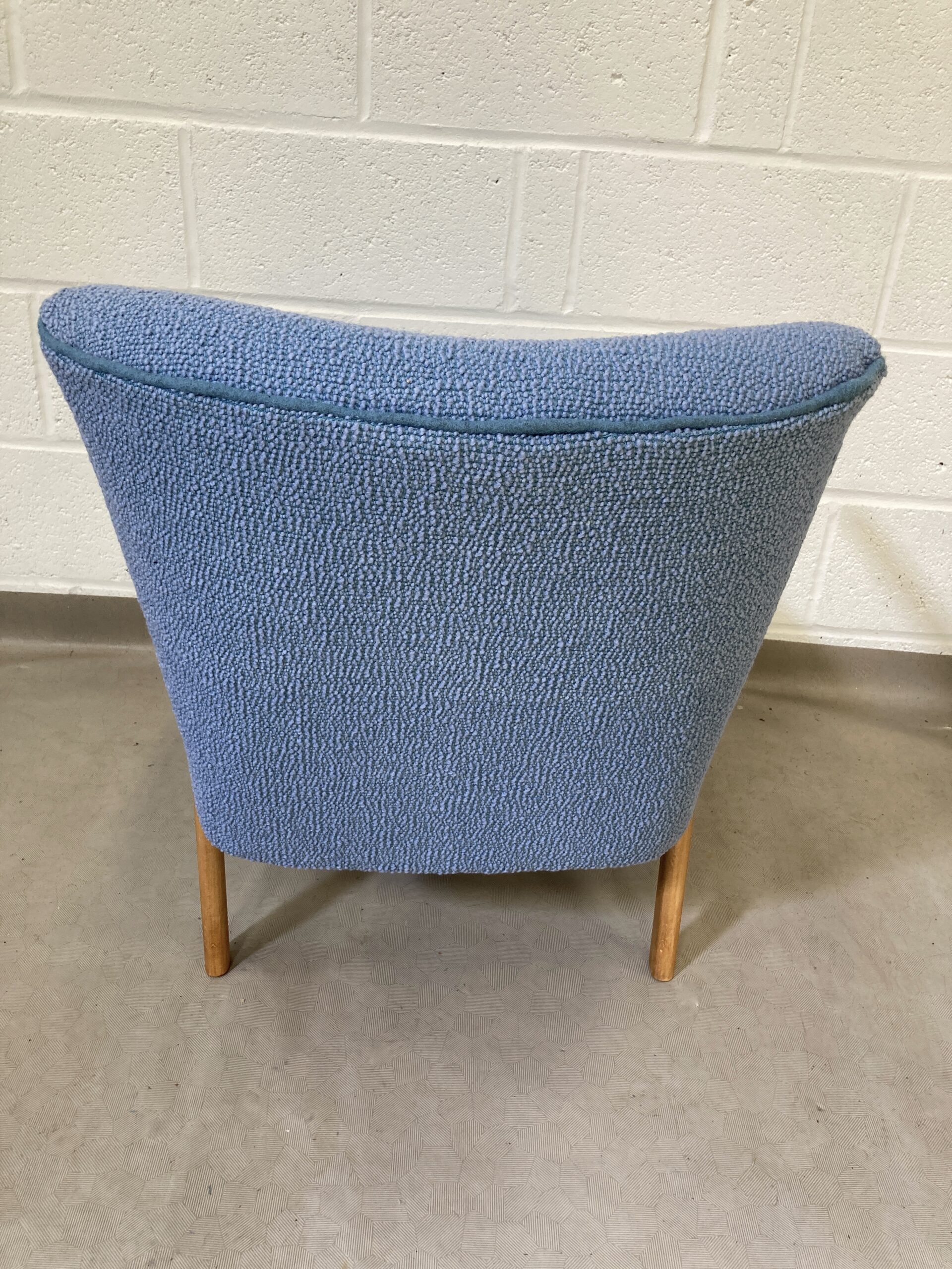 Two 1950's Danish Slagelse Møbelværk Cocktail armchairs re-upholstered ( sold separately) - Image 2