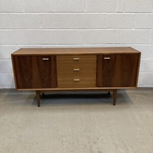 A lovely midcentury walnut and teak Wrighton sideboard
