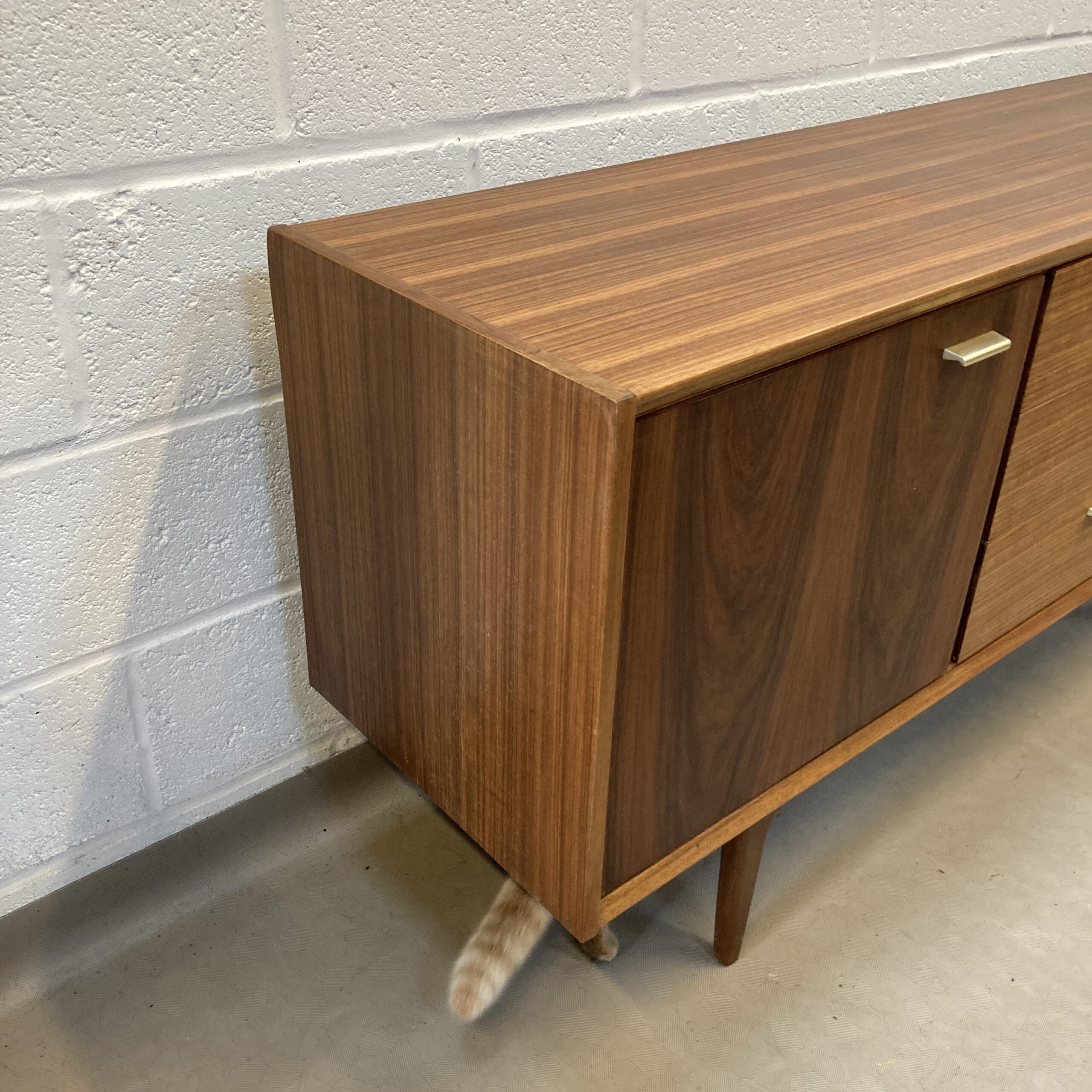 A lovely midcentury walnut and teak Wrighton sideboard - Image 14