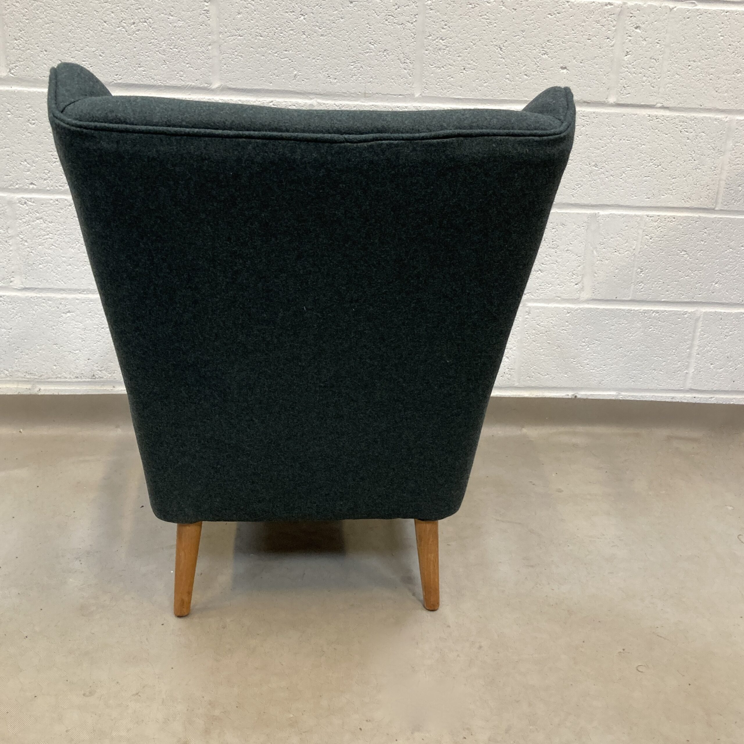 A 1950s Howard Keith Bambino reupholstered Armchair in Italian green felt - Image 3