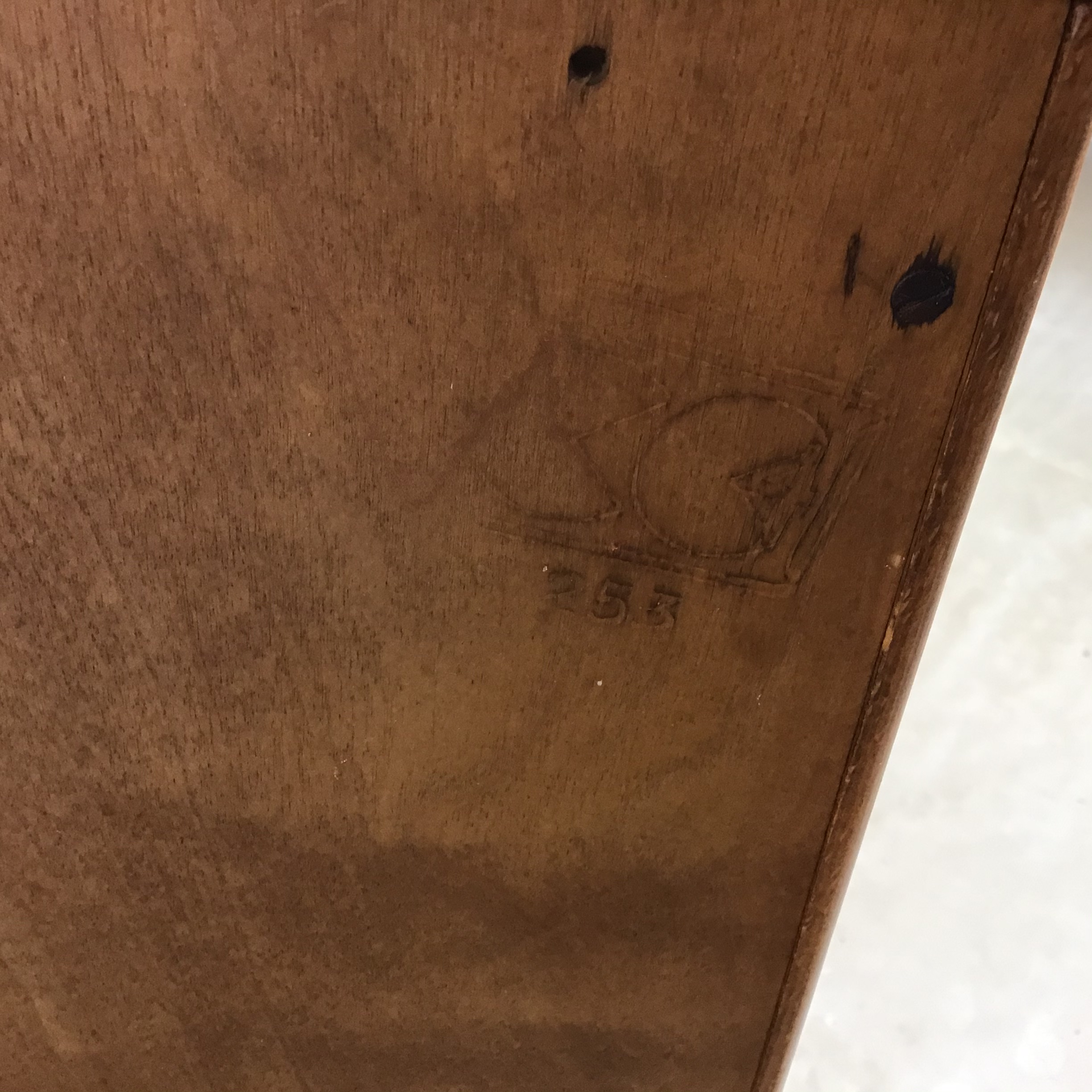 A Rare early 1950's Heals walnut and beech bedroom suite - Image 7