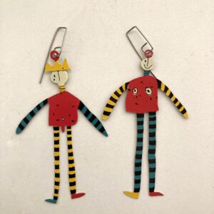 Rare 'Boy' and 'Girl' Abbot and Ellwood  earrings